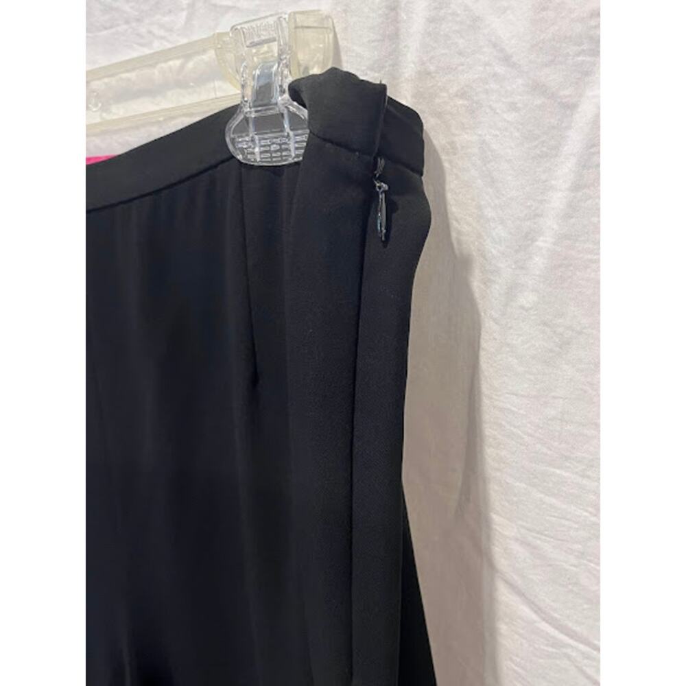 Emmanuel Ungaro Paris Black Side Zipper Full Leg Pants Vintage 80s Designer - Picture 5 of 5